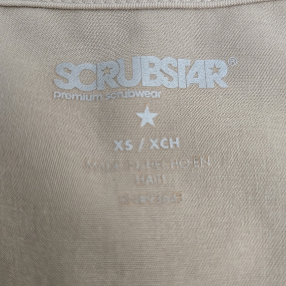 Scrubstar Premium Khaki Scrub Set- Xs Top And Medium Pants - Picture 2 of 6
